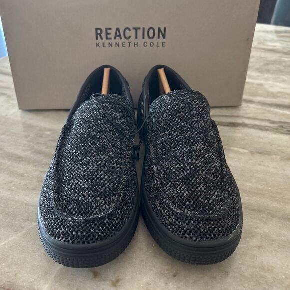 NIB Kenneth Cole REACTION Trace Slip-On Loafers – Black – Men’s Size 7 - Picture 1 of 8